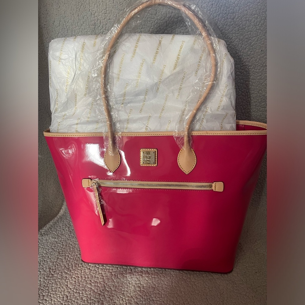 New with tags. Dooney & Burke Pink Patent Leather